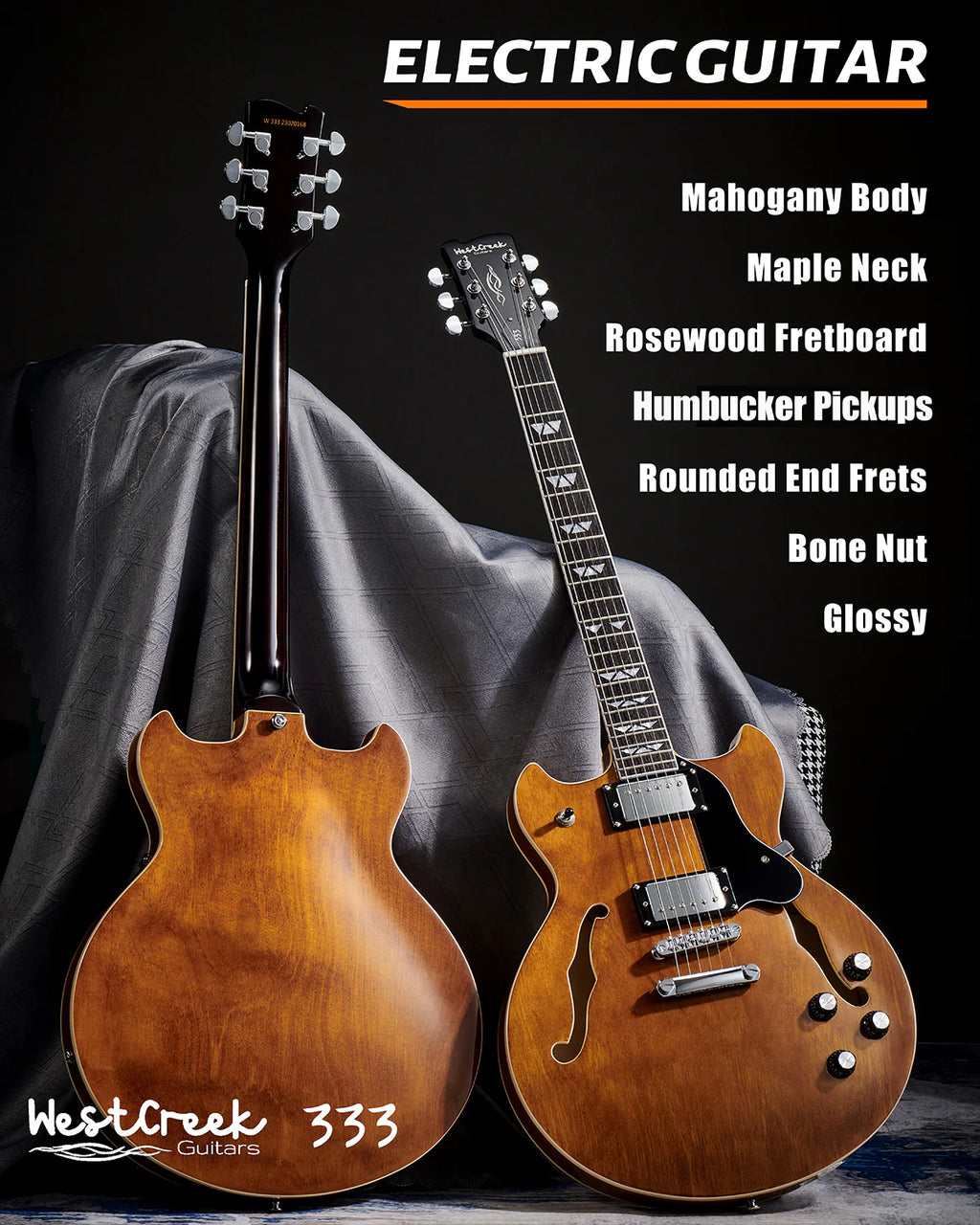 WestCreek 333 Electric Guitar with 6 String