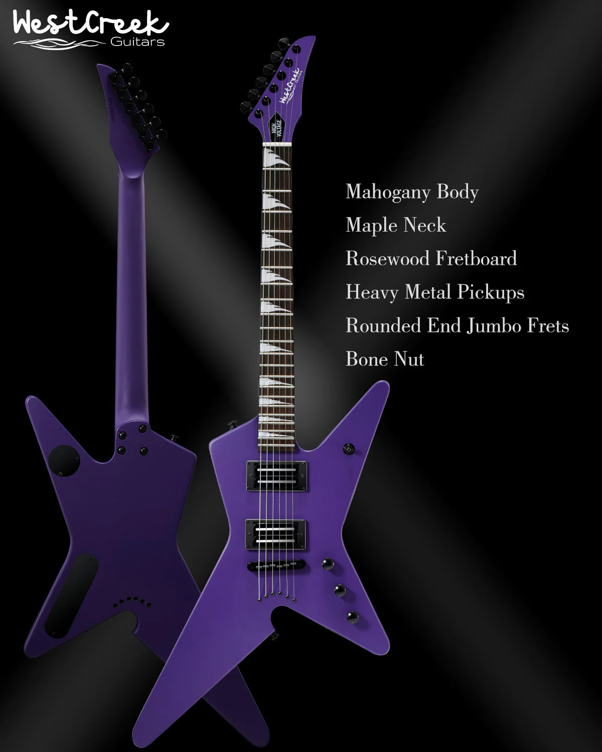 WestCreek Guitars HIGH VOLTAGE（HV）Heavy Metal Solid Body Electric Guitar