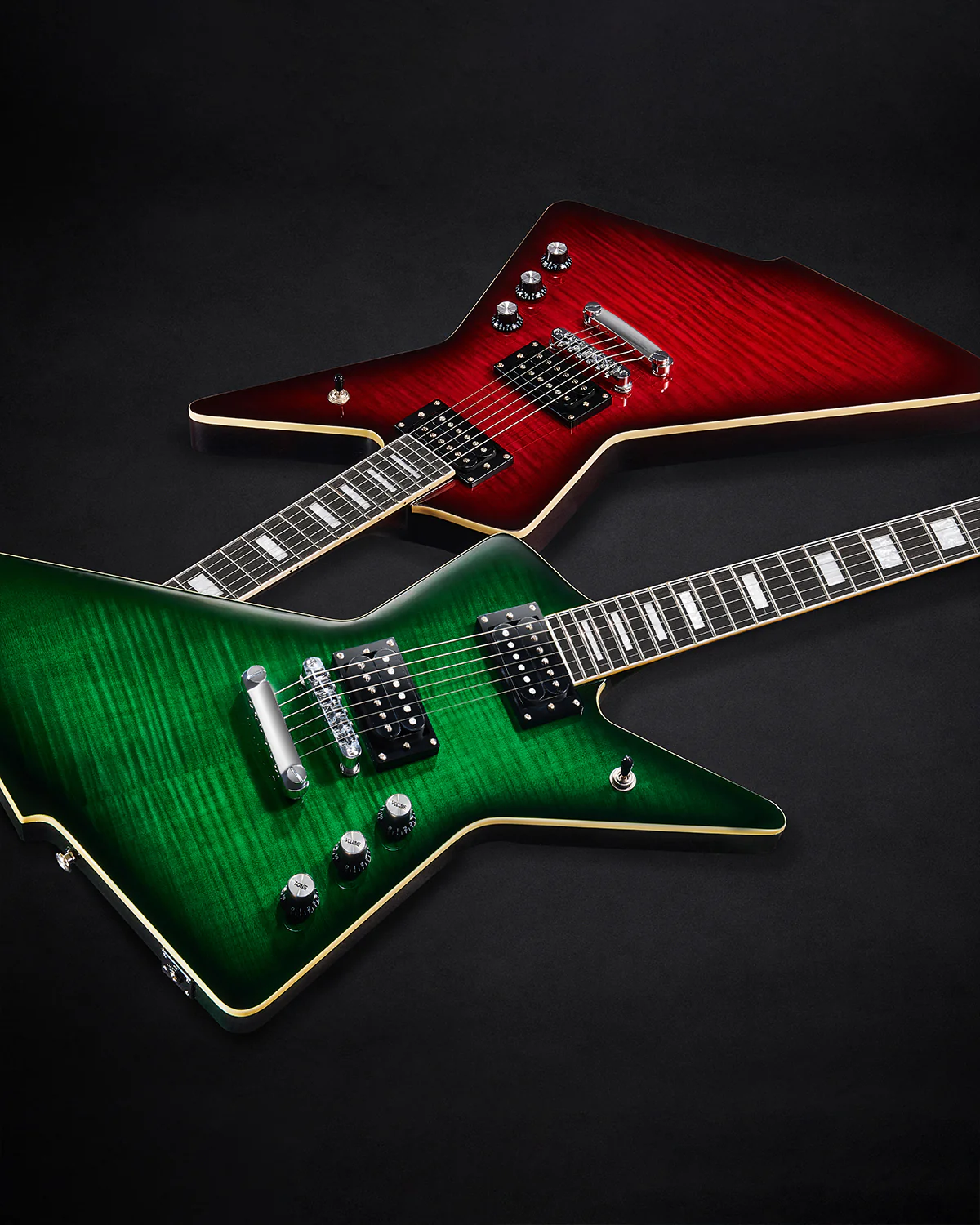 WestCreek Revenge Right Handed Electric Guitar (Green lizard) - Image 4