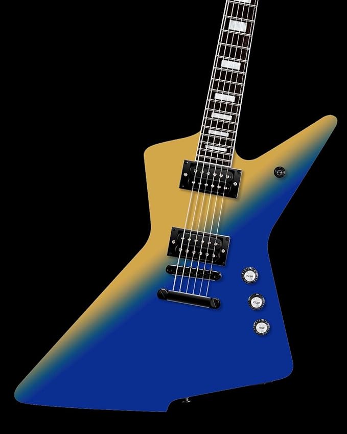 WestCreek Revenge Solid Body Electric Guitar (Blue Yellow Gradient) - Image 4