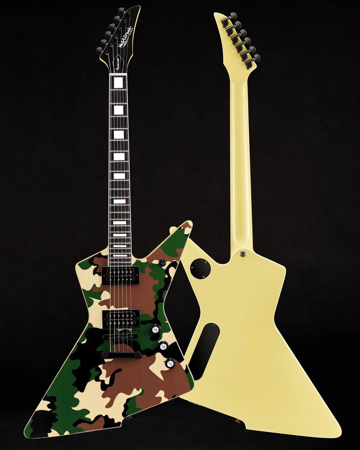WestCreek Revenge Solid Body Electric Guitar (Camo Green) - Image 4